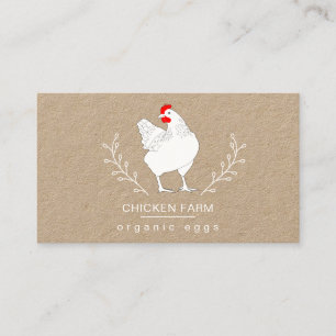 Organic Eggs Chicken Country Hen Farm Vintage  Business Card