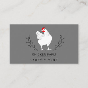 Organic Eggs Chicken Country Hen Farm Vintage  Business Card