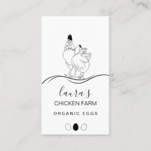 Organic Eggs Chicken Farm Hen Country Market Business Card