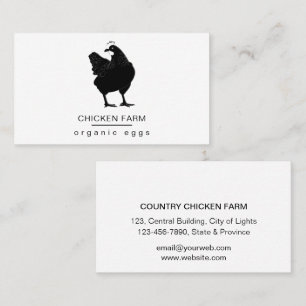 Organic Eggs Chicken Hen Farm Vintage Business Car Card