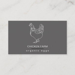 Organic Eggs Chicken Hen Farm Vintage Business Car Card