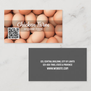 Organic Eggs QR Code Business Card