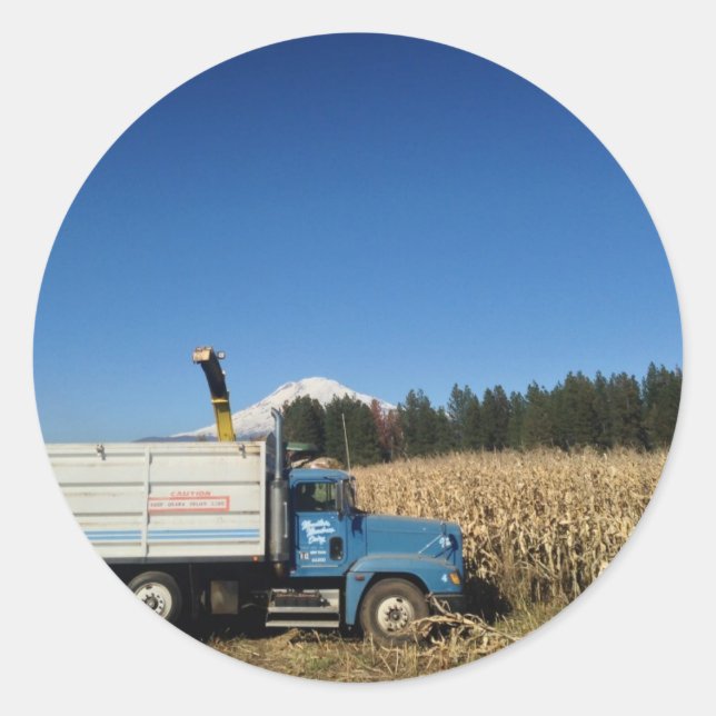 Organic Farm Harvest Classic Round Sticker (Front)