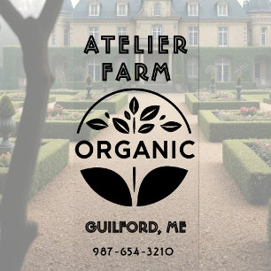 ORGANIC FARM LABEL BUSINESS or PRODUCT LEAF STAMP