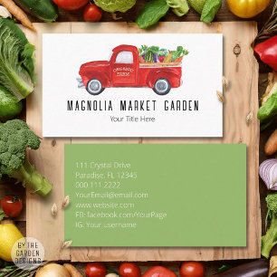 Organic Farm Truck Veggies Chicken Farmers Market Business Card