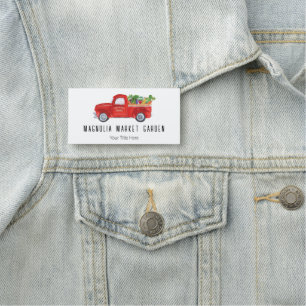 Organic Farm Truck Veggies Chicken Farmers Market  Name Tag