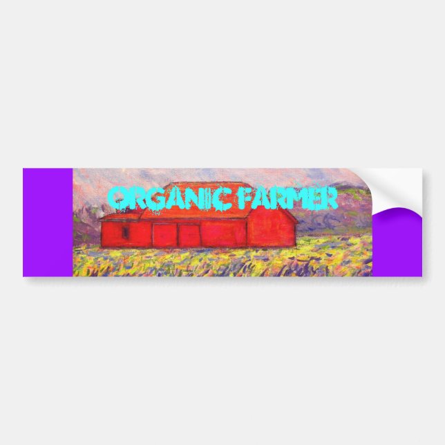 organic farmer bumper sticker (Front)