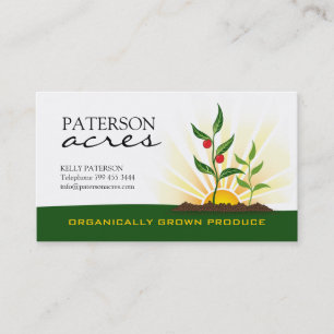 Organic Farmers Business Card