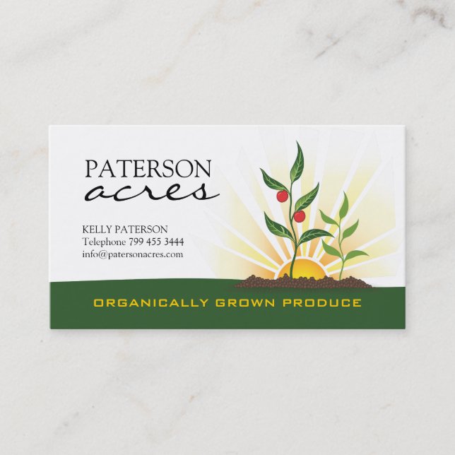 Organic Farmers Business Card (Front)