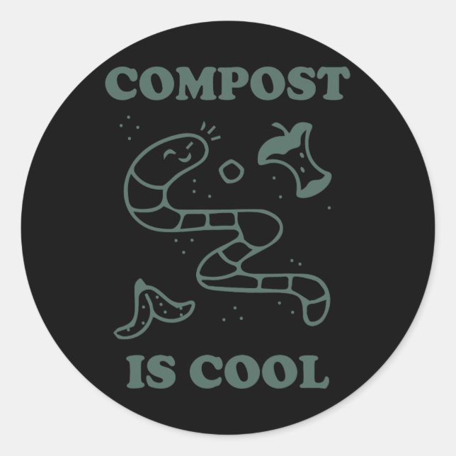 Organic Farming Composting - Compost Is Cool A Gar Classic Round Sticker (Front)