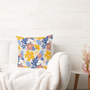 Organic Flat Floral  Cushion
