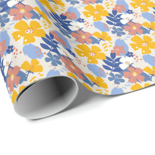 Organic Flat Floral Wrapping Paper