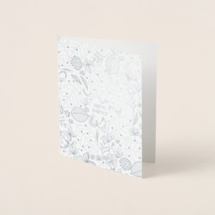Organic Florals Foil Greeting Card