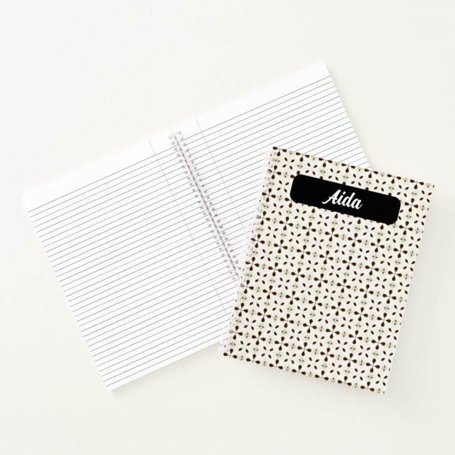 Organic Florals in Soothing Earth Tones Notebook (Inside)