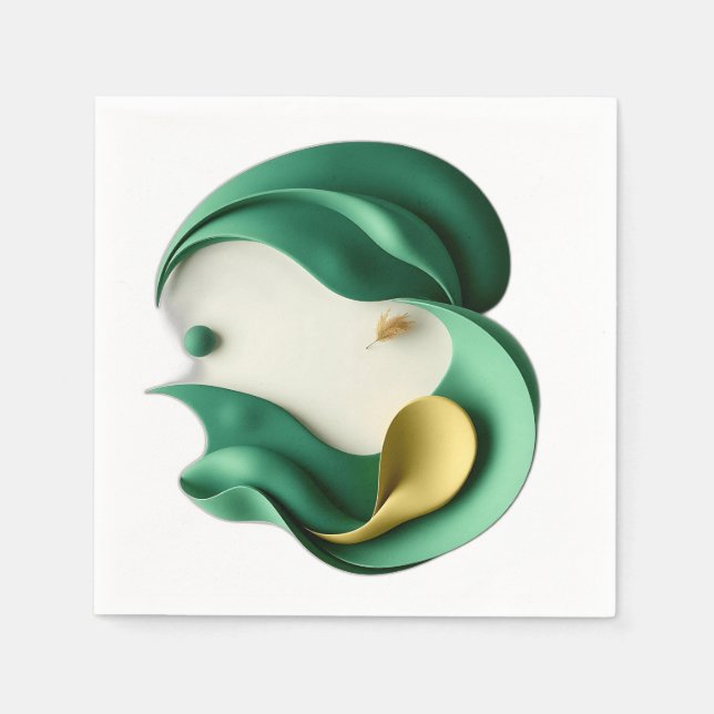 Organic Flowing Shapes Installation Napkin (Front)