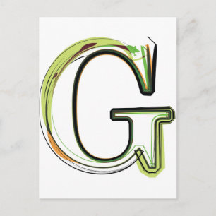 Organic Font illustration Postcard