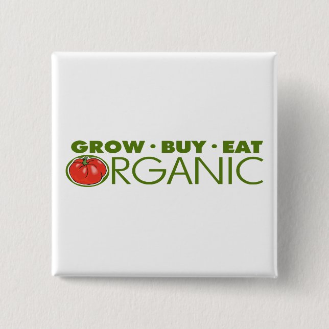 Organic Food 15 Cm Square Badge (Front)