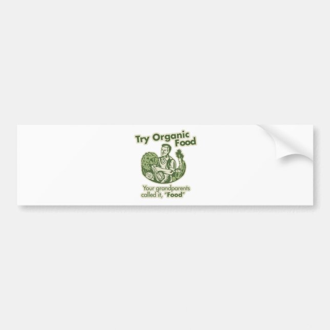 Organic Food Bumper Sticker (Front)