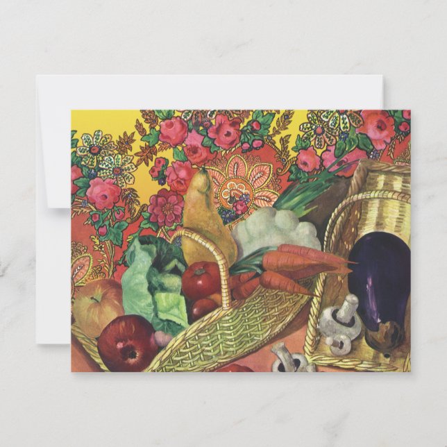 Organic Food, Garden Vegetables, Blooming Flowers (Front)