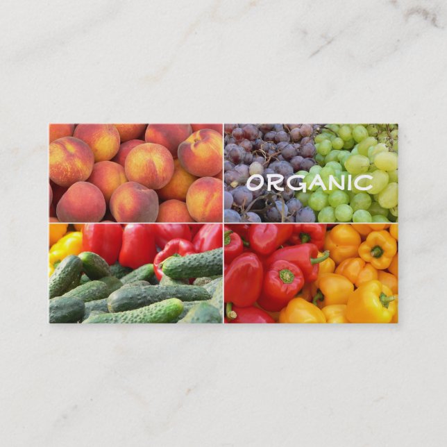 Organic Food Store Business Card (Front)