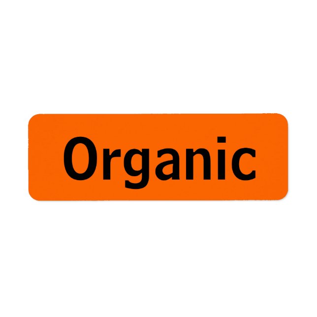 Organic Food Tags Orange (Front)