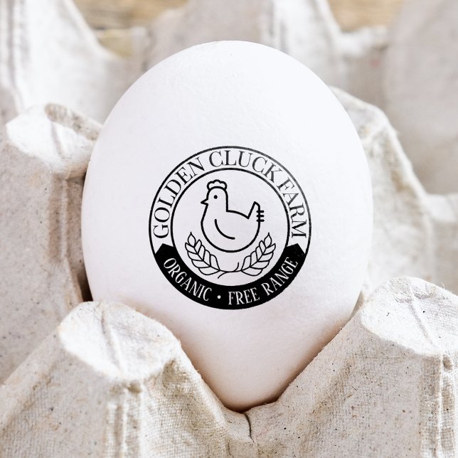 Organic Free-Range Egg Buisness Rubber Stamp (Creator Uploaded)