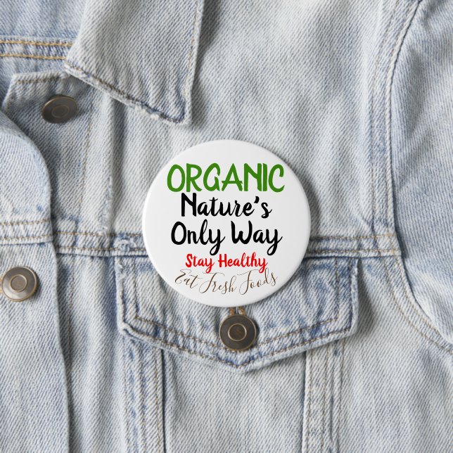 Organic Fresh Foods Round Button Pins (In Situ)