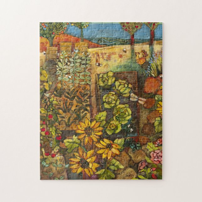 Organic Garden and Bees 11x14" Puzzle (Vertical)