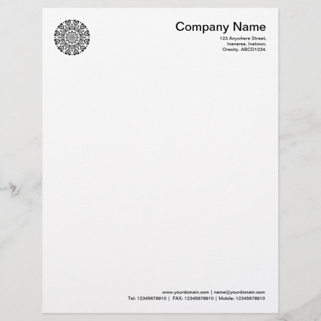 Organic Geometry 013 Customised Letterhead (Front)