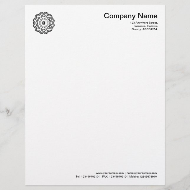 Organic Geometry 020 Letterhead Template (Front)