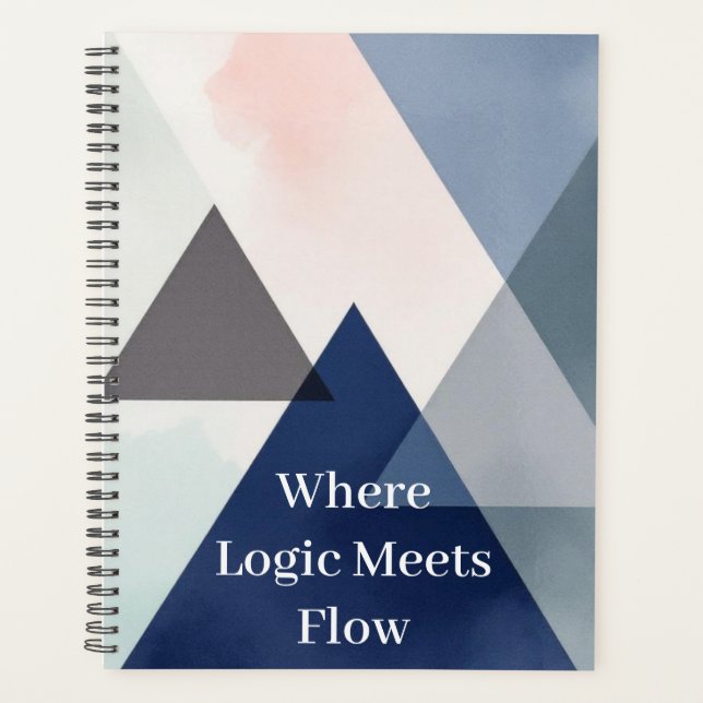 Organic Geometry Fusion | Watercolour Planner (Front)