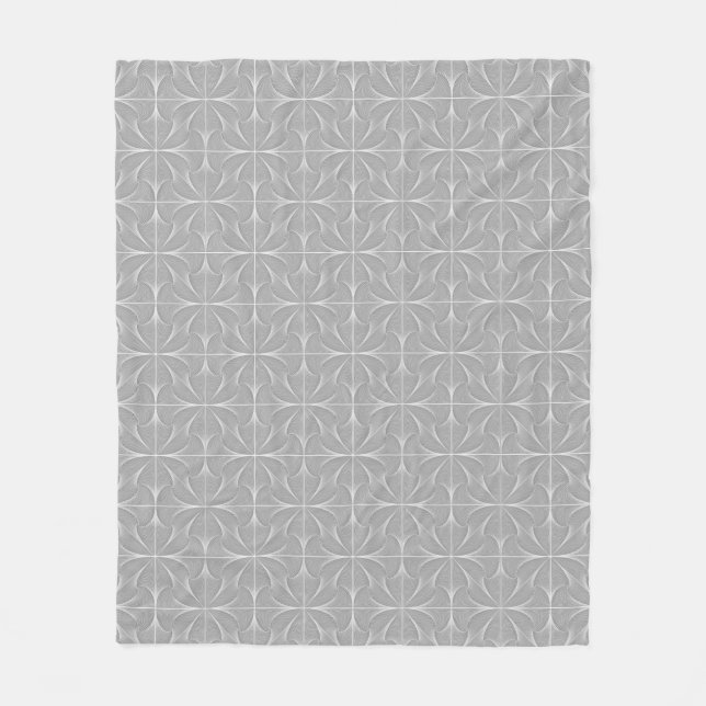 Organic Geometry in Gray Fleece Blanket (Front)