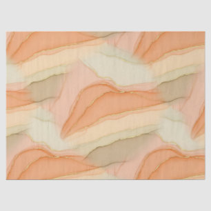 Organic Gold Marble Warm Neutral Abstract Tissue Paper