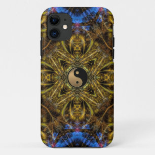 Organic Gold Yin Yang Fractal Art Custom iPhone iPhone 11 Case