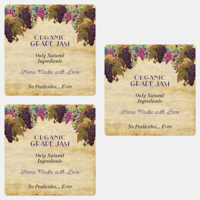 Organic Grape Jam Grape Vines Rustic (Group)