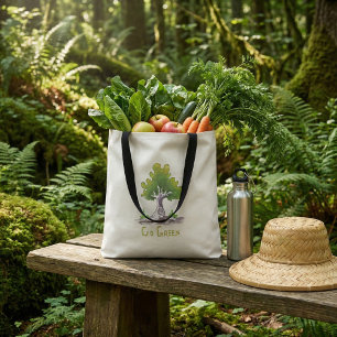 Organic green eco friendly tote bag