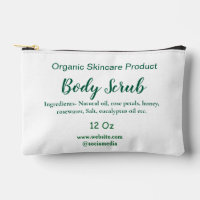 Organic green nature body scrub butter add name in