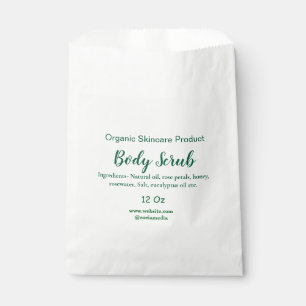 Organic green nature body scrub butter add name in favour bags