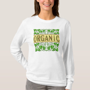 Organic Green Saying with Vintage Leaves Tee
