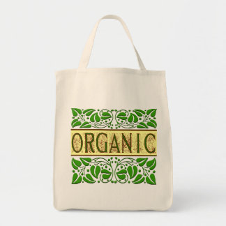 Organic Green Slogan Tote Bag