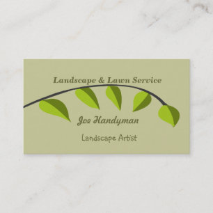 Organic Green Tree Branch Business Card