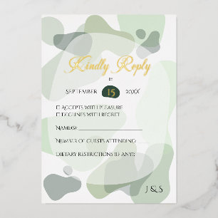 Organic Greenery Geometric Abstract Wedding