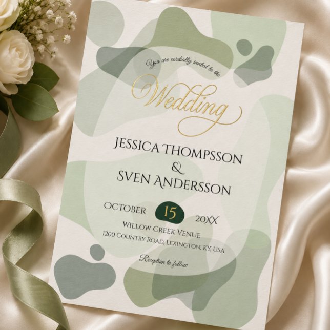 Organic Greenery Geometric Abstract Wedding (Creator Uploaded)