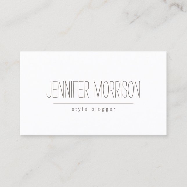 Organic Hand-Written Blogger's Business Card (Front)