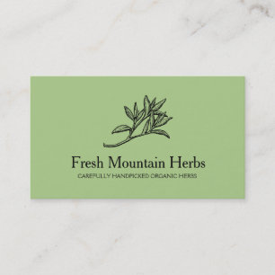 Organic Herbalist Herb Gardener Holistic Health 2 Business Card