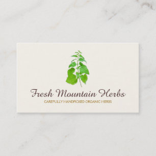 Organic Herbalist Herb Gardener Holistic Health Business Card