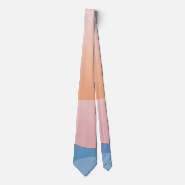 Organic Horizon Sunset Beach Waves Tie (Front)