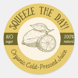 Organic Juice Classic Round Sticker