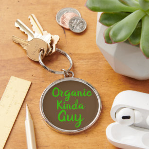 Organic Kinda Guy Green Brown Key Ring