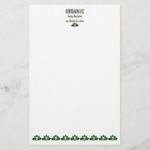 Organic Kitchen Saying with Acorns Stationery
